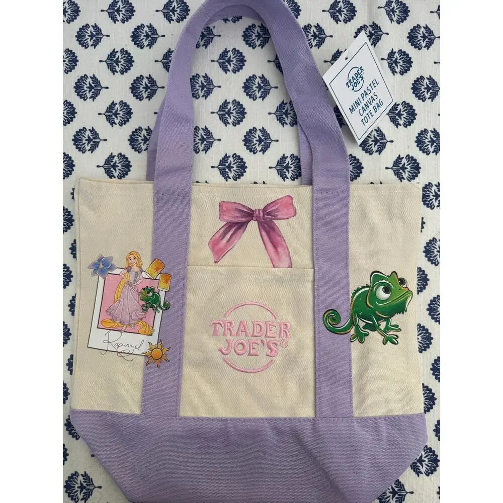 Disney Rapunzel and Pascal Photo Custom Made Trader Joes Mini Tote One of a Kind - Picture 8 of 11